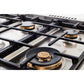 Bertazzoni Master Series 48" 6 Brass Burners Stainless Steel Freestanding Dual Fuel Range With 7 Cu.Ft. Electric Self-Clean Double Oven and Griddle