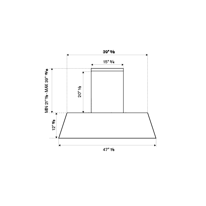 Bertazzoni Master Series 48" Bianco Matt Contemporary Wall Mount Canopy Hood With 600 CFM Motor