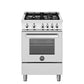 Bertazzoni Professional Series 24" 4 Aluminum Burners Stainless Steel Freestanding All Gas Range With 2.5 Cu.Ft. Oven