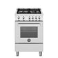 Bertazzoni Professional Series 24" 4 Aluminum Burners Stainless Steel Freestanding All Gas Range With 2.5 Cu.Ft. Oven