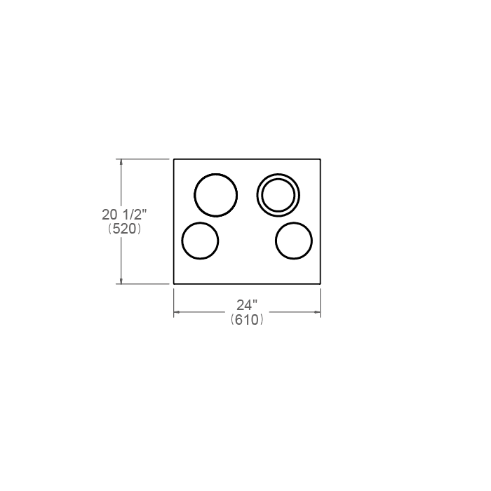 Bertazzoni Professional Series 24" 4 Heating Zones Nero Touch Control Electric Cooktop