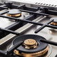 Bertazzoni Professional Series 30" 4 Brass Burners Nero Freestanding Propane Gas Range With 4.7 Cu.Ft. Gas Oven