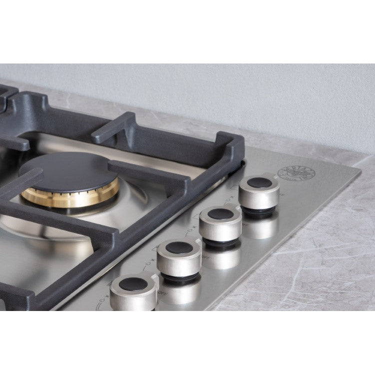 Bertazzoni Professional Series 30" 4 Brass Burners Stainless Steel Drop-in Gas Cooktop