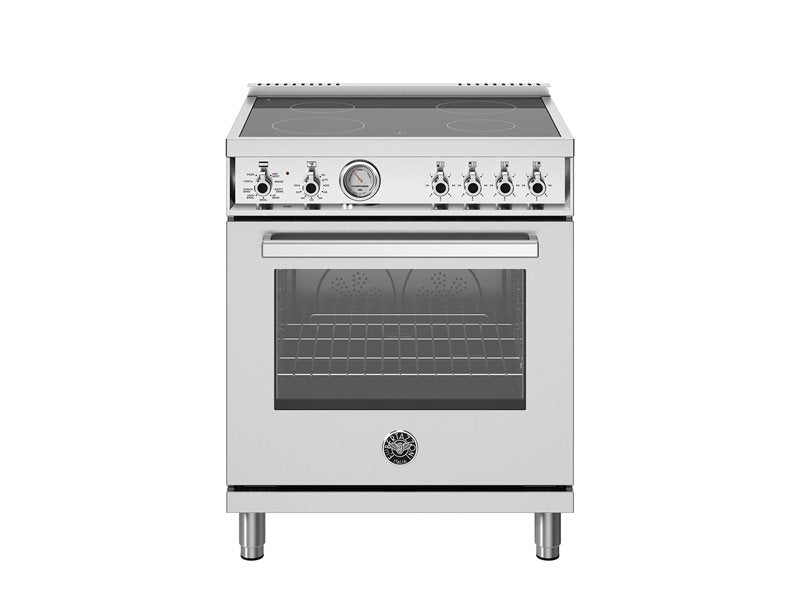 Bertazzoni Professional Series 30" 4 Ceran Heating Zones Stainless Steel Freestanding Electric Range With 4.7 Cu.Ft. Oven