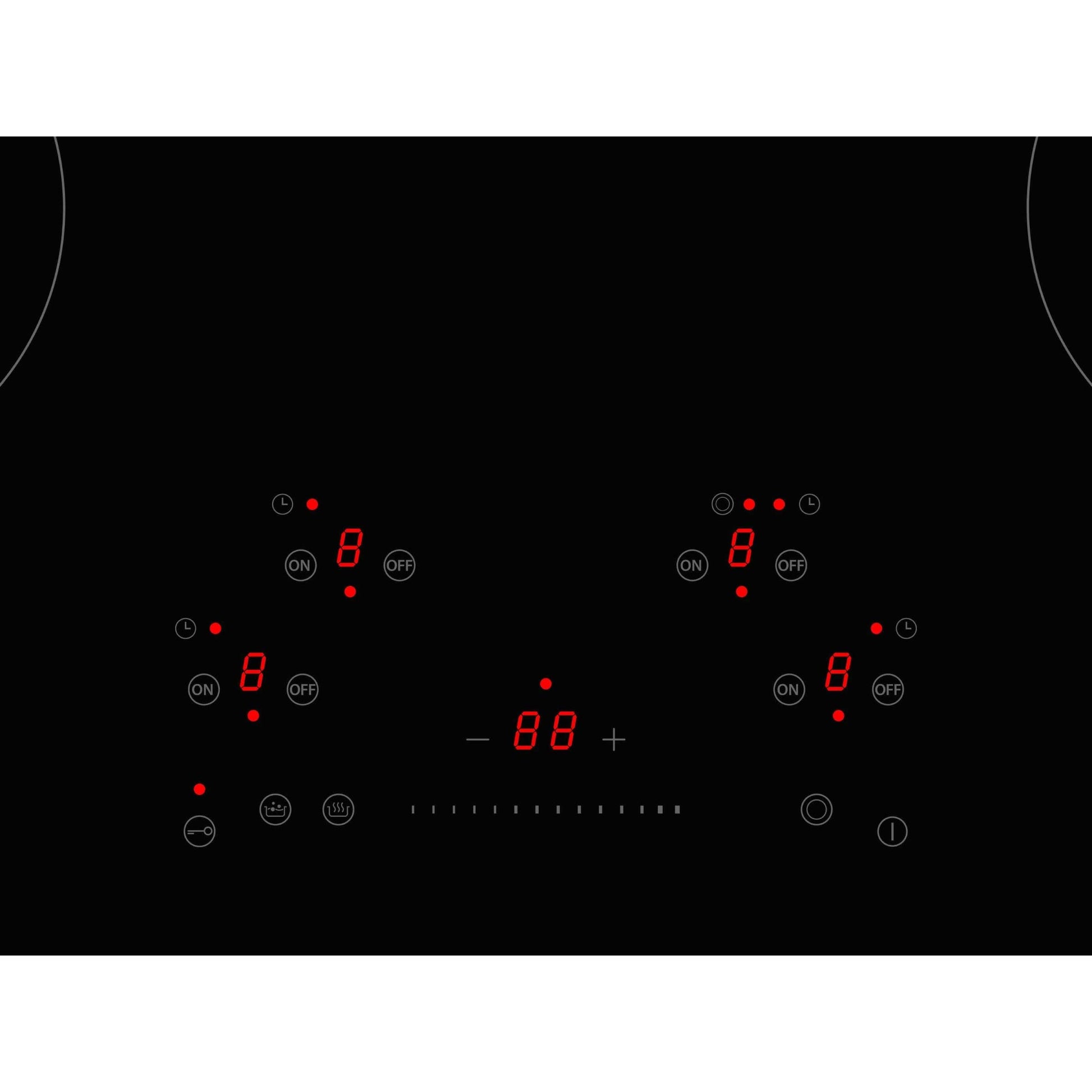 Bertazzoni Professional Series 30" 4 Heating Zones Nero Touch Control Electric Cooktop