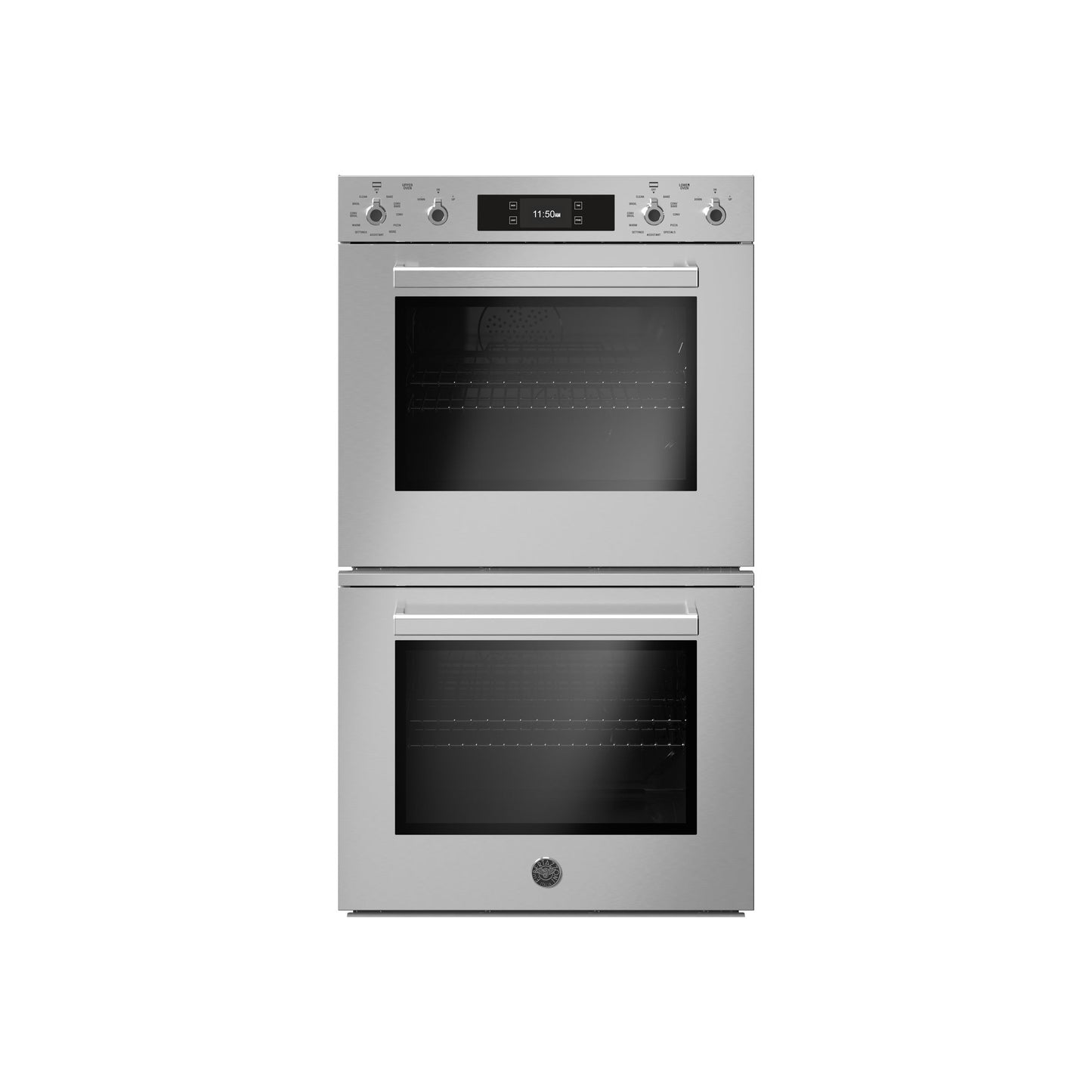 Bertazzoni Professional Series 30" 8.2 Cu.Ft. Double Stainless Steel Self-Clean Convection Electric Wall Oven With Bertazzoni Assistant