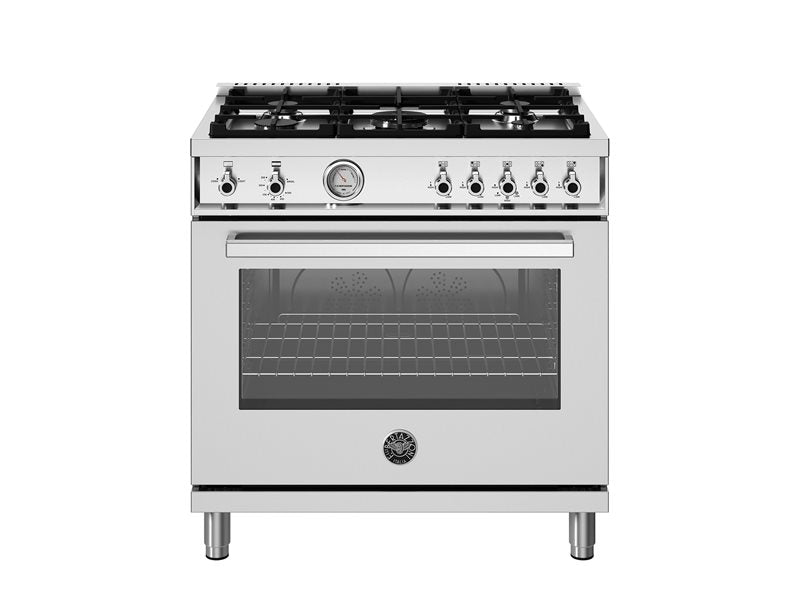 Bertazzoni Professional Series 36" 5 Aluminum Burners Stainless Steel Freestanding All Gas Range With 5.9 Cu.Ft. Oven