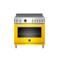 Bertazzoni Professional Series 36" 5 Heating Zones Giallo Freestanding Induction Range With 5.7 Cu.Ft. Electric Self-Clean Oven