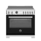 Bertazzoni Professional Series 36" 5 Heating Zones Nero Freestanding Induction Range With 5.7 Cu.Ft. Electric Self-Clean Oven and Cast Iron Griddle
