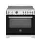 Bertazzoni Professional Series 36" 5 Heating Zones Nero Freestanding Induction Range With 5.7 Cu.Ft. Electric Self-Clean Oven and Cast Iron Griddle