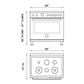 Bertazzoni Professional Series 36" 6 Brass Burners Arancio Freestanding Propane Gas Range With 5.9 Cu.Ft. Oven