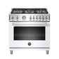Bertazzoni Professional Series 36" 6 Brass Burners Bianco Freestanding Propane Gas Range With 5.9 Cu.Ft. Oven