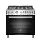 Bertazzoni Professional Series 36" 6 Brass Burners Nero Freestanding Propane Gas Range With 5.9 Cu.Ft. Oven