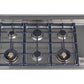 Bertazzoni Professional Series 48" 6 Brass Burners Stainless Steel Gas Rangetop With Electric Griddle