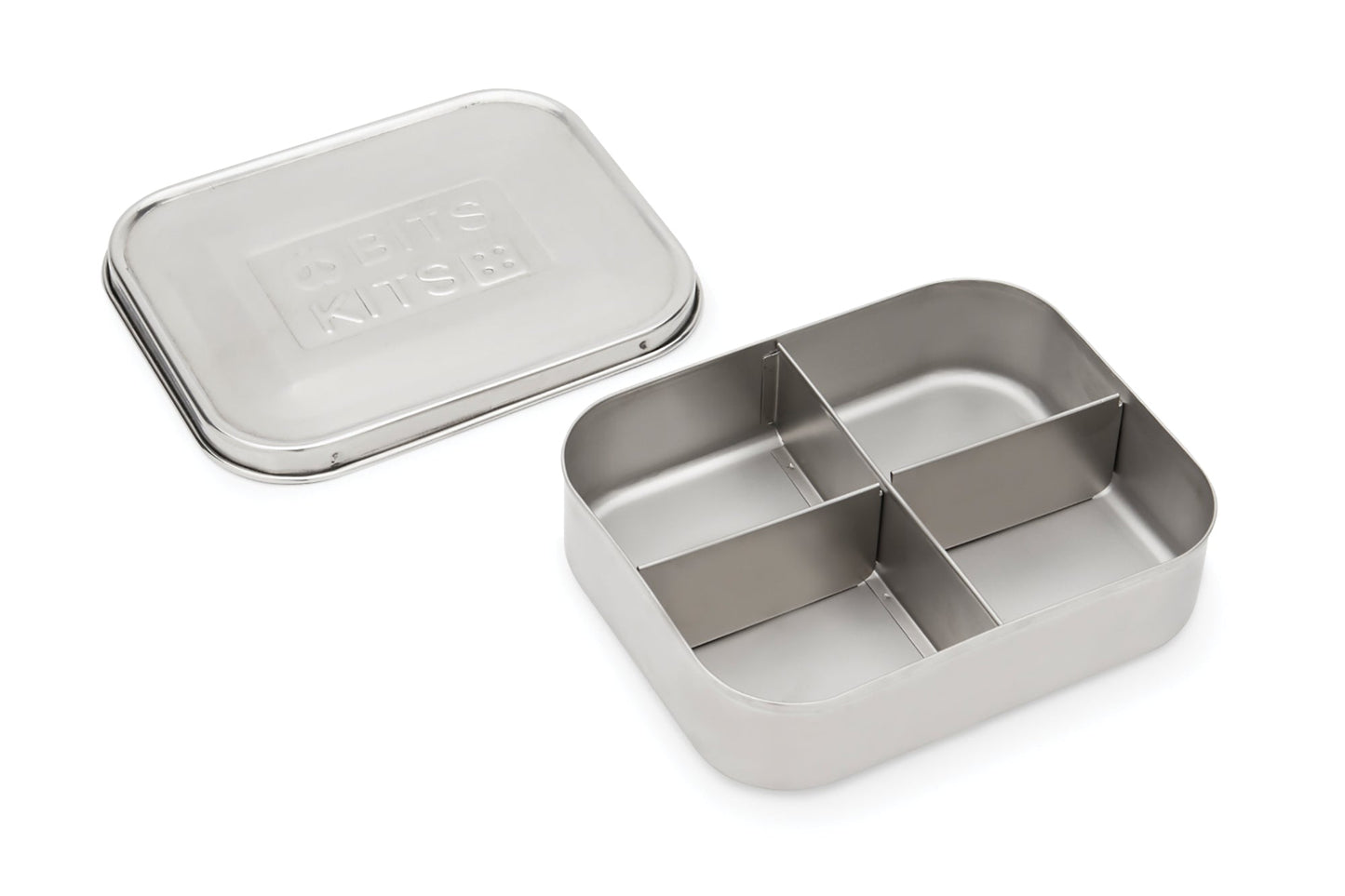 Bits Kits Stainless Steel Snack Container 4 Sections - (25 Pieces)