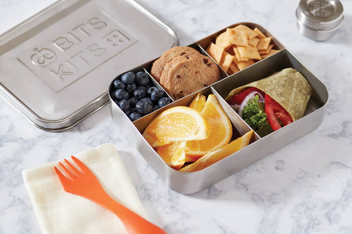 Bits Kits Stainless Steel Snack Container 5 Sections - (20 Pieces)