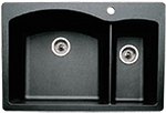 Blanco Diamond 1-1/2 Bowl Dual-Deck 33" Metallic Gray Silgranit Kirchen Sink by Chemcore Industries