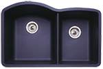 Blanco Diamond 1-3/4 Bowl 33" Metallic Gray Silgranit Kirchen Sink by Chemcore Industries