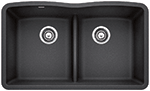 Blanco Diamond Equal Double Low-Divide 32" Truffle Silgranit Kirchen Sink by Chemcore Industries