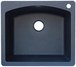 Blanco Diamond Single Bowl Dual-Deck 25" Cafe Brown Silgranit Kirchen Sink by Chemcore Industries