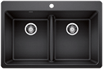 Blanco Liven Equal Double w/Low Divide 33" Soft White Silgranit Kirchen Sink by Chemcore Industries