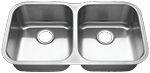 Blanco Stellar Equal Double 33" Stainless Steel Kirchen Sink by Chemcore Industries