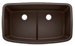 Blanco Valea Equal Double Low-Divide 32" Anthracite Silgranit Kirchen Sink by Chemcore Industries