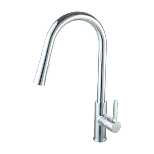 Blossom F01 201 9" x 16" Chrome Single Lever Handle Pull Down Kitchen Faucet