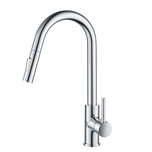 Blossom F01 206 9" x 17" Chrome Single Lever Handle Pull Down Kitchen Faucet