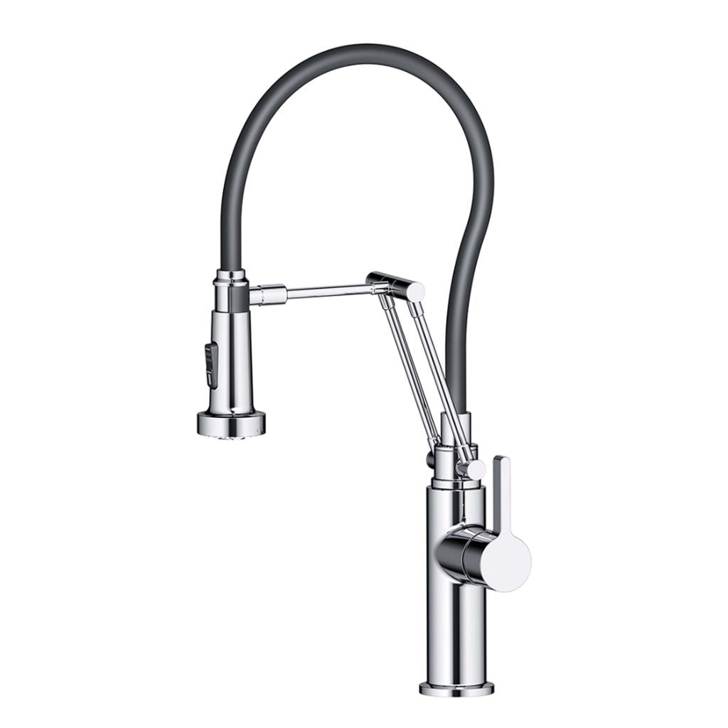 Blossom F01 208 12" x 20" Chrome Single Lever Handle Pull Out Kitchen Faucet