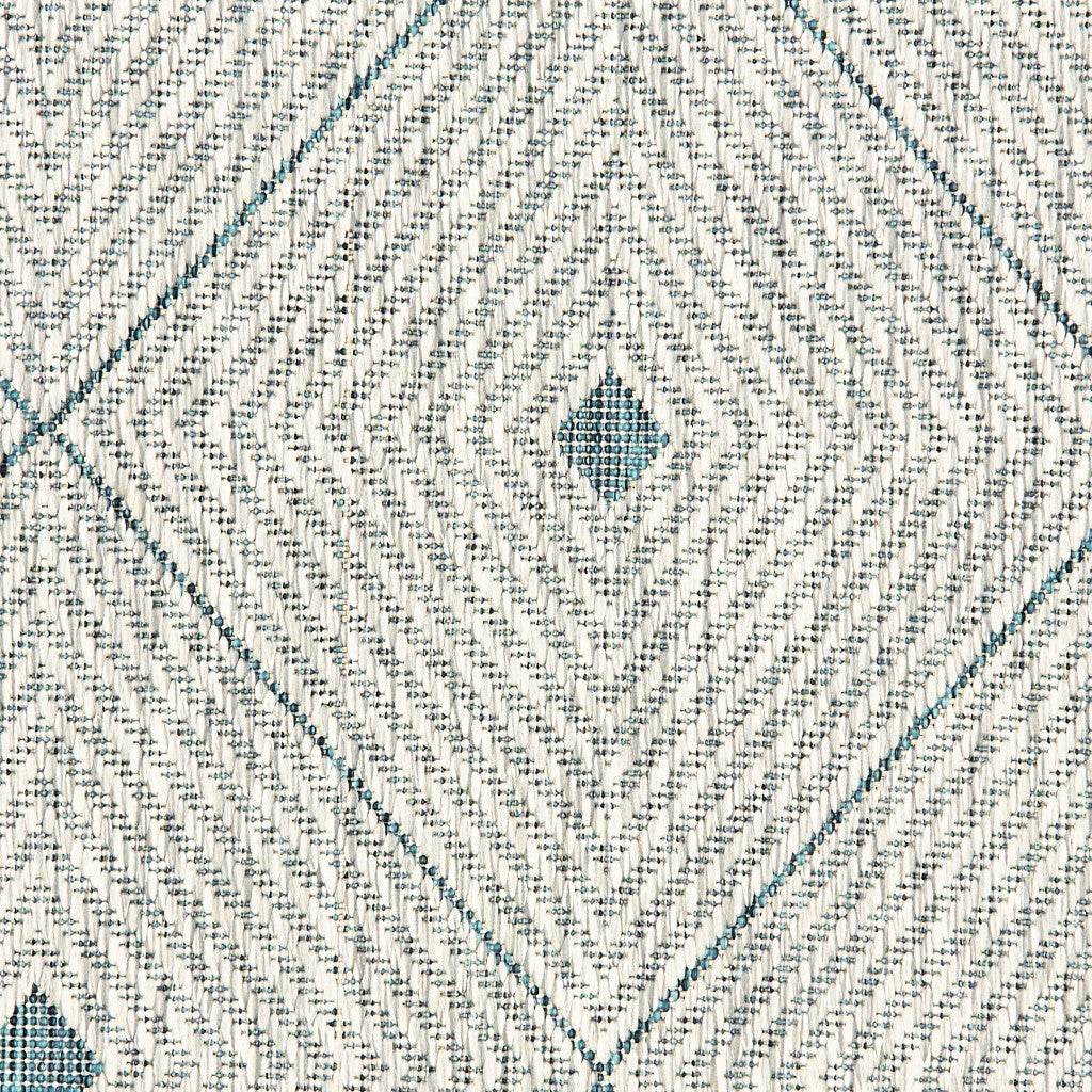 Blue Diamonds 2' x 3' Indoor Outdoor Scatter Rug