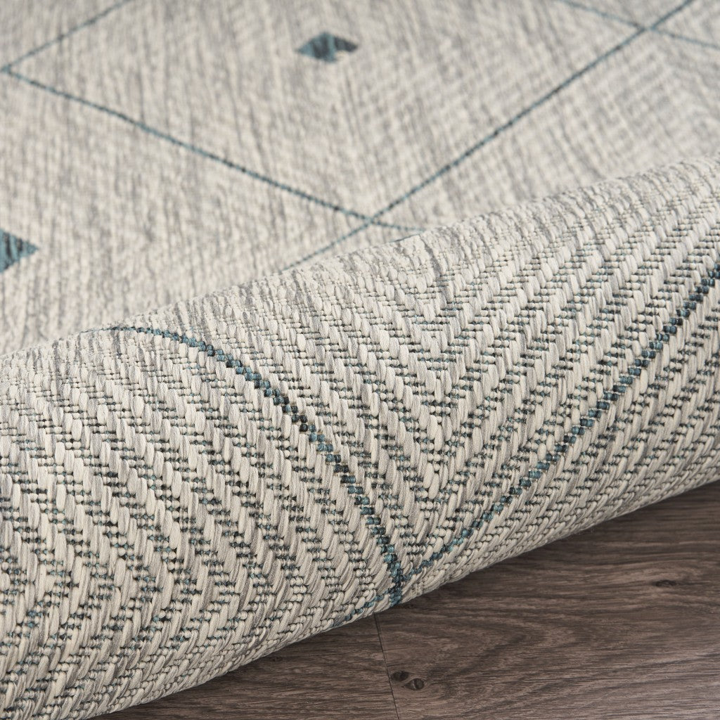 Blue Diamonds 2' x 3' Indoor Outdoor Scatter Rug