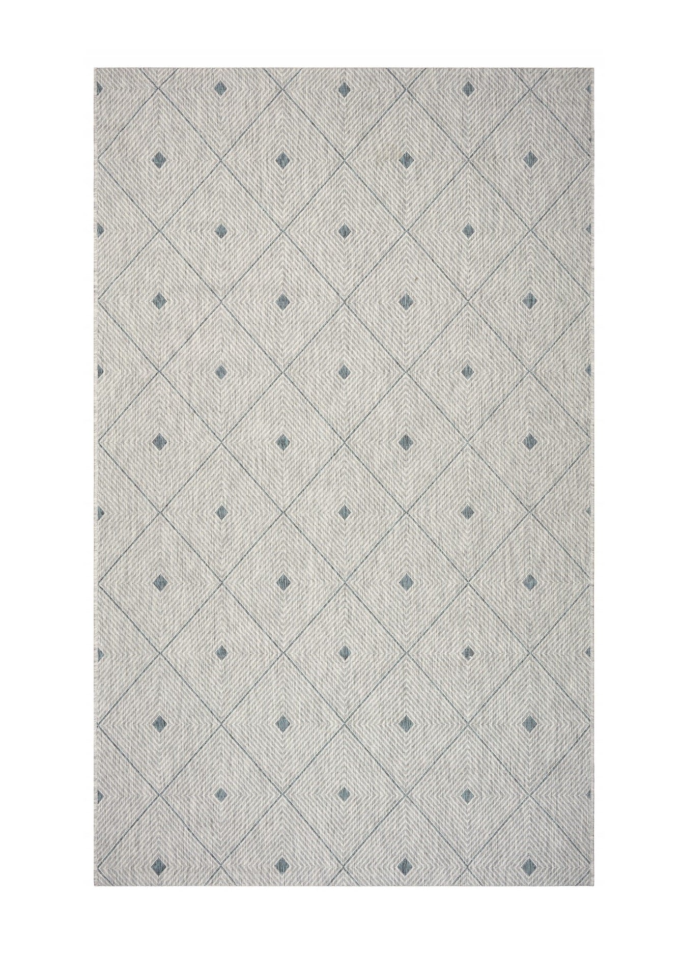 Blue Diamonds 2' x 3' Indoor Outdoor Scatter Rug