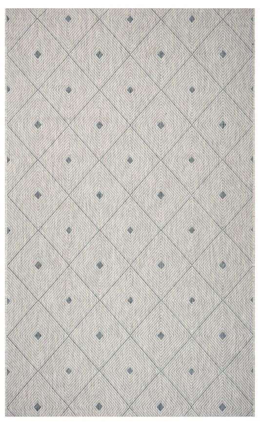 Blue Diamonds 2' x 3' Indoor Outdoor Scatter Rug