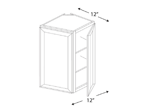 Blue Valley Cabinets 12" x 30" x 12" Wall End Corner Cabinet (DW-WEC1230)