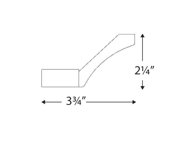 Blue Valley Cabinets 2 1/4" Shaker Molding With Heel (DW-SCM2 1/4-HEEL)