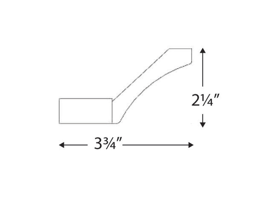 Blue Valley Cabinets 2 1/4" Shaker Molding With Heel (DW-SCM2 1/4-HEEL)