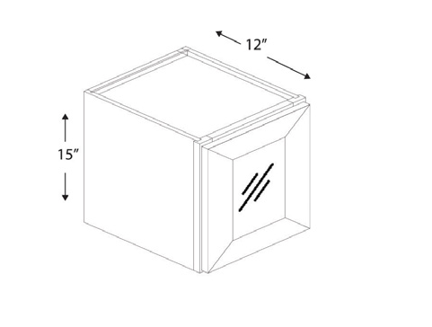 Blue Valley Cabinets 21" x 15" x 12" Wall Cabinet Frosted Glass Door Only (SG-W2115GD)