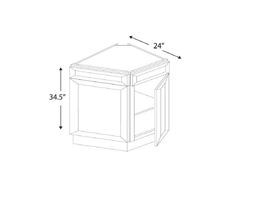 Blue Valley Cabinets 24" Base End Corner (SG-BEC24)