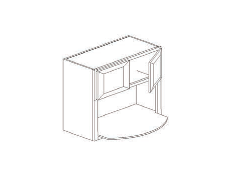 Blue Valley Cabinets 27" x 30" x 12" Wall Microwave Cabinet With 2 Door (MS-WMC2730)