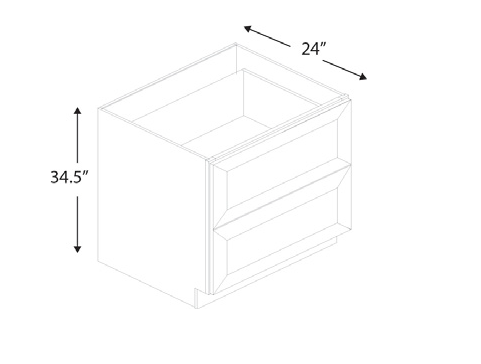 Blue Valley Cabinets 2DB24 Replacement Bottom Drawer Only (DW-2DB24-BOTTOM DRAWER)