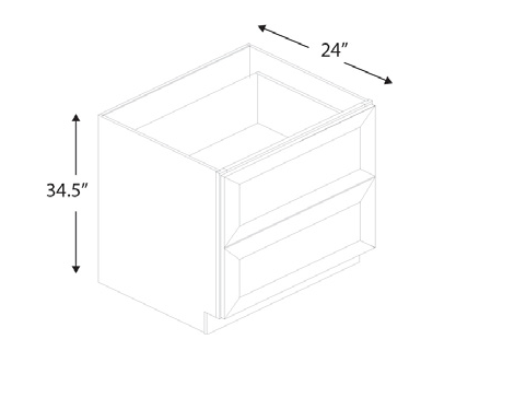 Blue Valley Cabinets 2DB24 Replacement Bottom Drawer Only (GRS-2DB24-BOTTOM DRAWER)