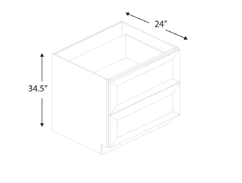 Blue Valley Cabinets 2Db24 Replacement Bottom Drawer Only (WHS-2DB24-BOTTOM DRAWER)