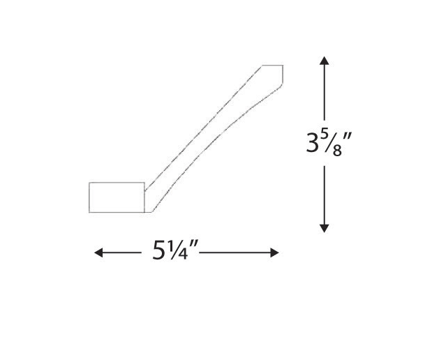 Blue Valley Cabinets 3 5/8" Shaker Molding With Heel (DW-SCM3 5/8-HEEL)