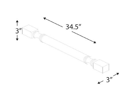 Blue Valley Cabinets 3" x 35" x 3" Turn Post (DW-POST)