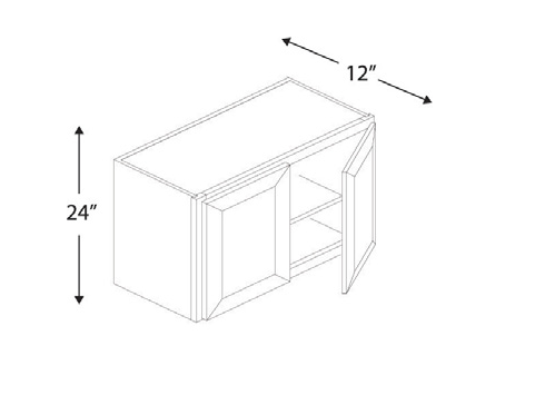 Blue Valley Cabinets 33" x 24" x 12" Wall Cabinet With 2 Door (SG-W3324)