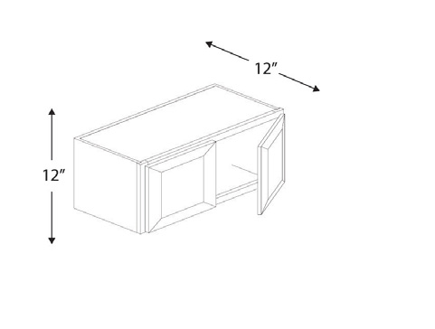 Blue Valley Cabinets 36" x 12" x 12" Wall Cabinet With 2 Door (ESS-W3612)