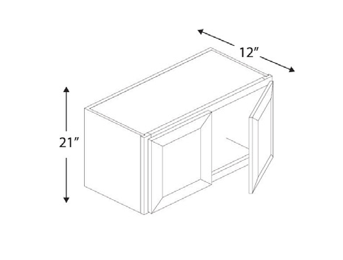 Blue Valley Cabinets 36" x 21" x 12" Wall Cabinet With 2 Door (DW-W3621)