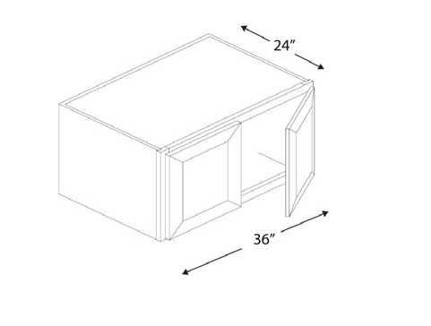Blue Valley Cabinets 36" x 24" x 24" Wall Cabinet With 2 Door (ESS-W362424)