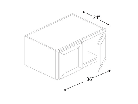 Blue Valley Cabinets 36" x 24" x 24" Wall Cabinet With 2 Door (WHS-W362424)